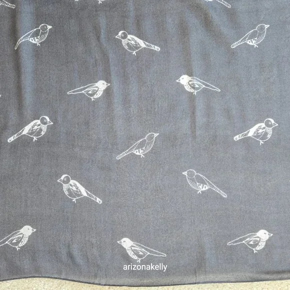 NWT Beck Sondergaard Wool/Silk Sparrow Scarf LIghtweight Bird - Picture 2 of 11